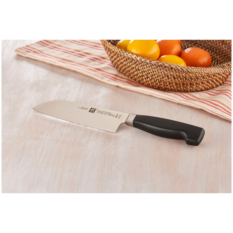 VIER STERNE Santokumesser 16 cm, Glattschliff