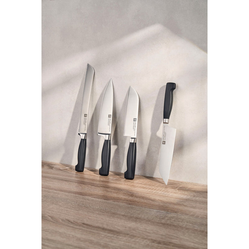VIER STERNE Santokumesser 16 cm, Glattschliff