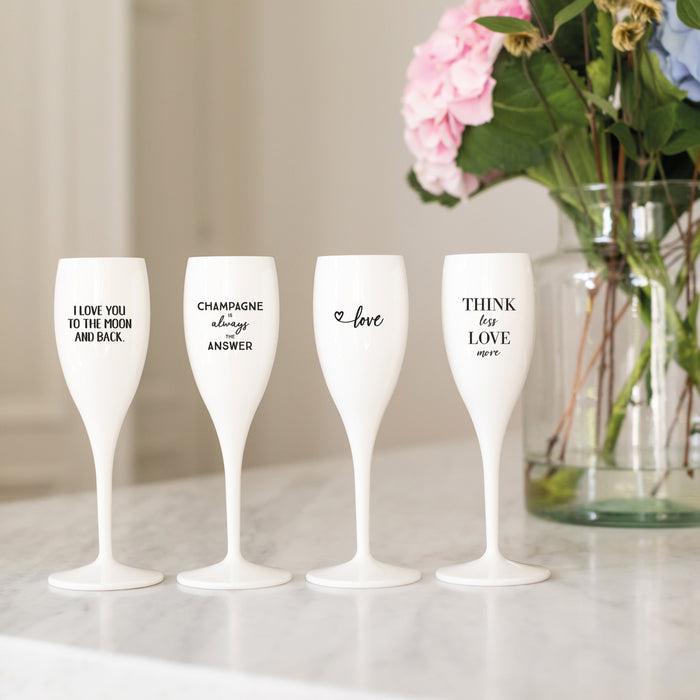 CHEERS NO. 1 CHAMPAGNE IS THE ANSWER Superglas 100ml mit Druck