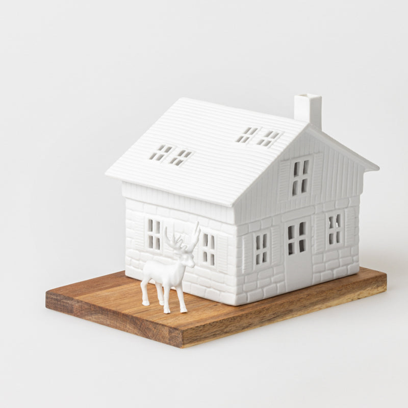 Lichthaus Skihütte 18x12x13cm