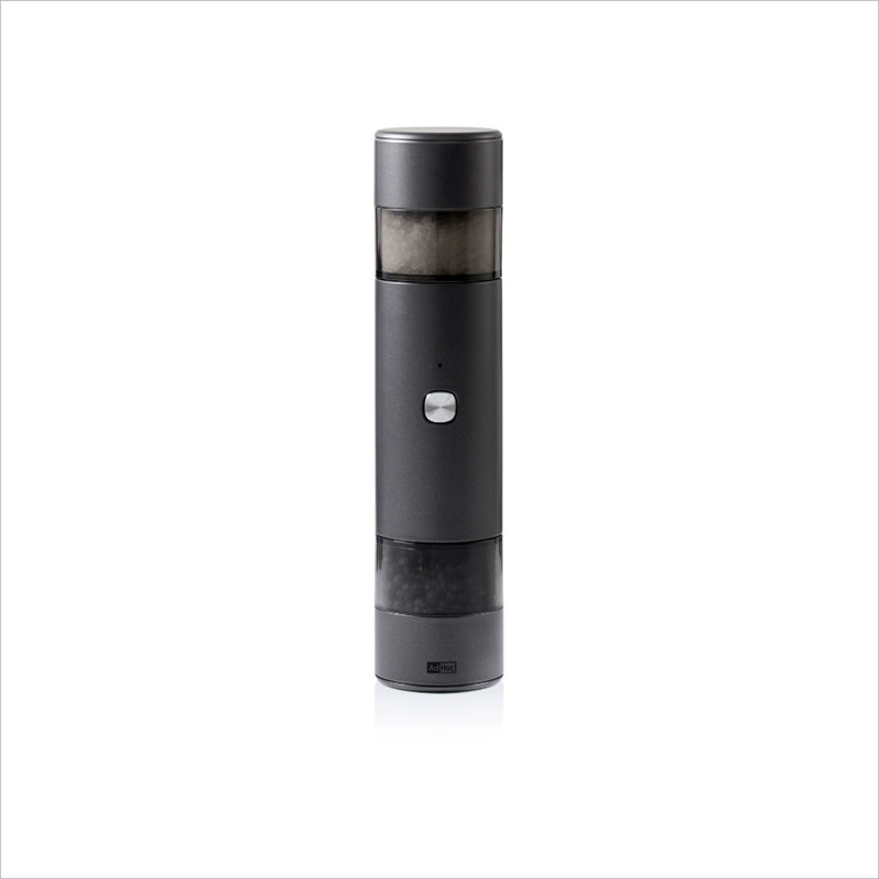 Elektrische Pfeffer- und Salz- Doppelmühle i.Mill Duo, dark grey, CeraCut® Ceramic Mahlwerk, inkl. Lithium Akku, Kunststoff/Edelstahl/Acryl, D 5,2 cm, H 23,5 cm