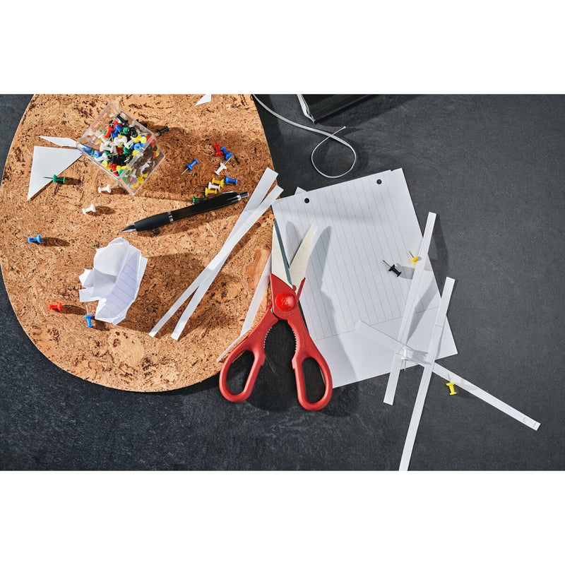 Vielzweckschere, rot 20 cm, Edelstahl