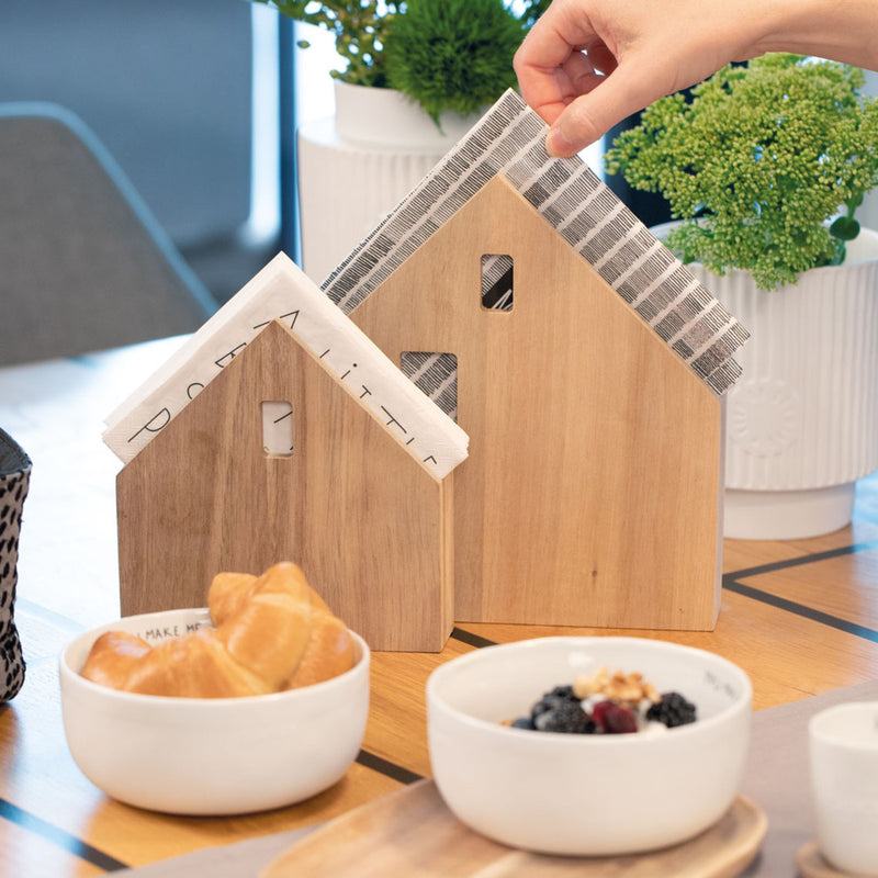 Serviettenhaus groß Akazie 22x21,5x4cm