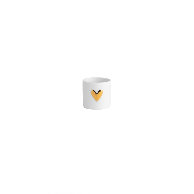 WOLKE SIEBEN Lichter Herz 2er Set gold D.4,5cm, H.4,5cm