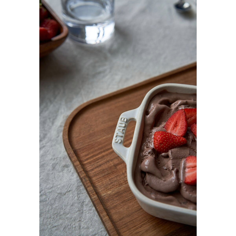 Ceramique Ofenformenset 3-tlg, rechteckig, Elfenbein-Weiß, Keramik