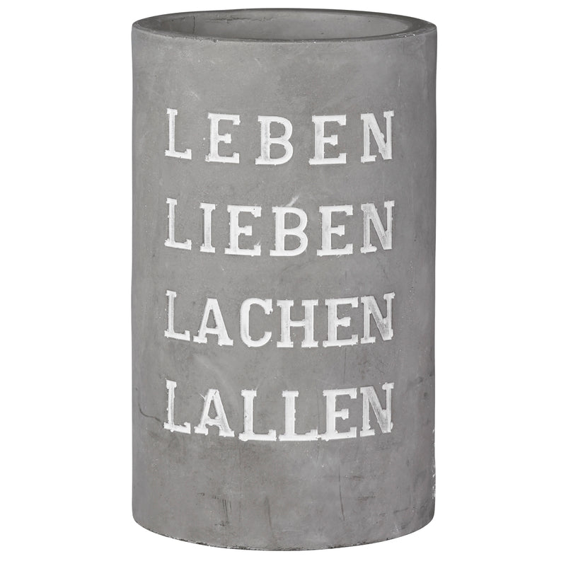 Flaschenkühler Leben lieben D.13,5cm, H.21,5cm