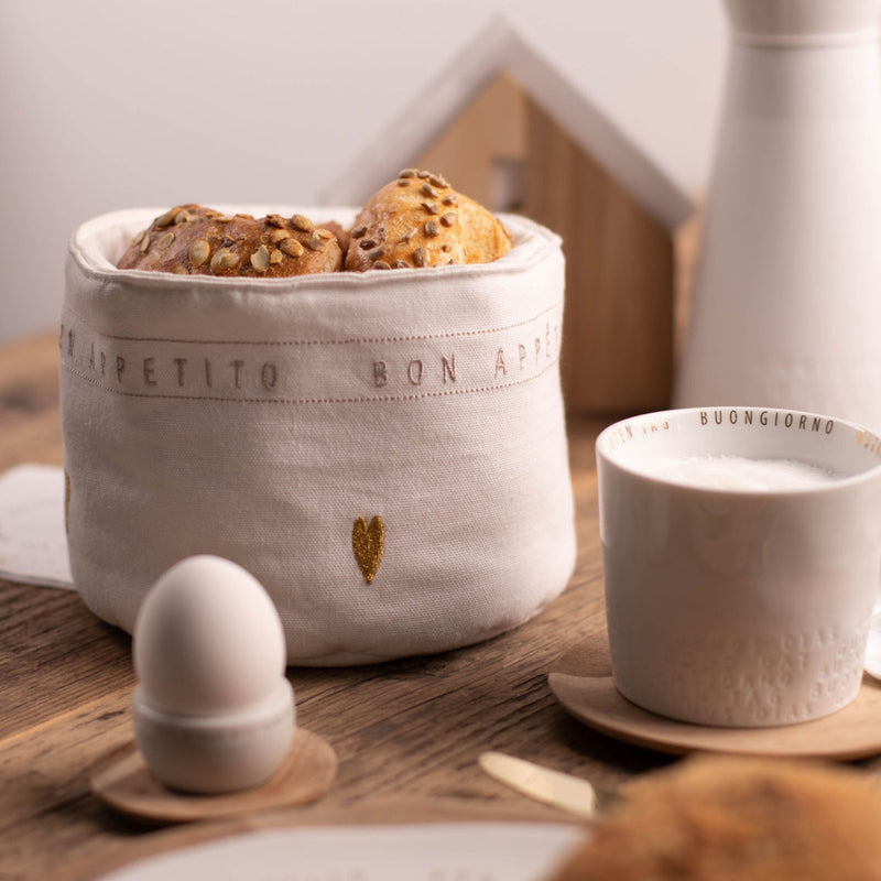 Guten Appetit Brotkorb klein D.17 cm, H 12cm