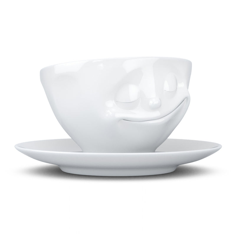 Kaffeetasse Glücklich weiß, 200 ml