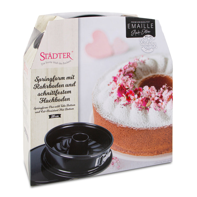 Springform EMAILLE ø 26 cm / H 7 cm Schwarz mit Fl