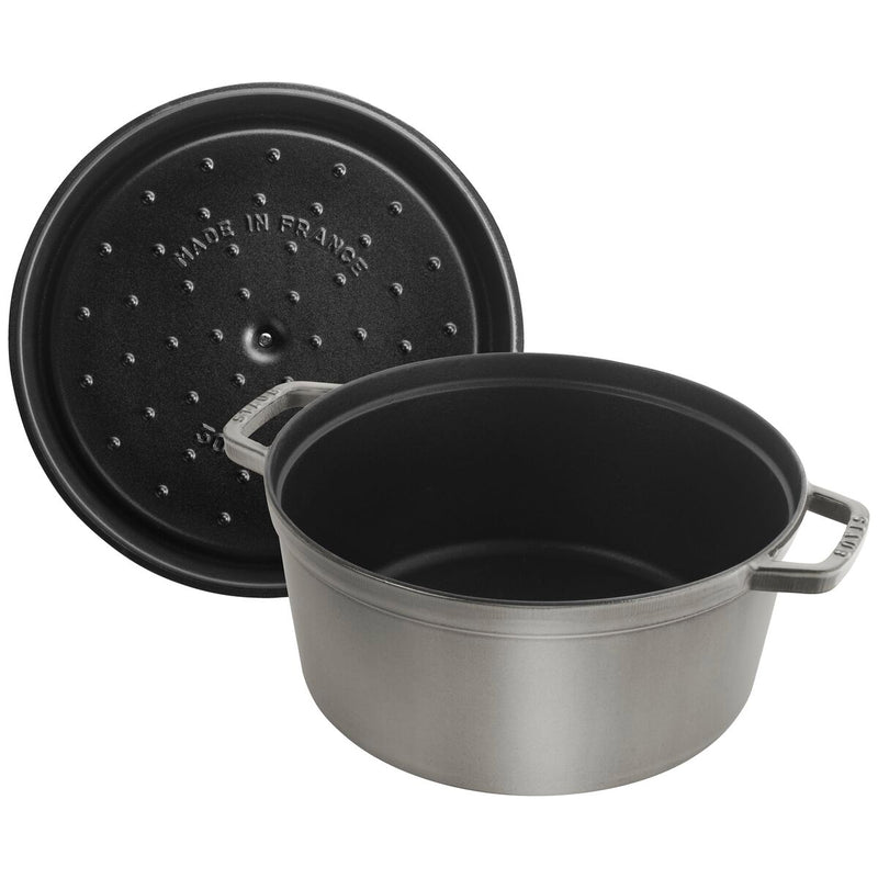 La Cocotte Cocotte 24 cm, rund, Graphit-Grau, Gusseisen