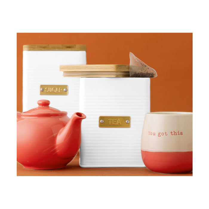 OTTO COLLECTION qudratischer Vorratsbehälter Tee, weiß, 1,4 Liter
