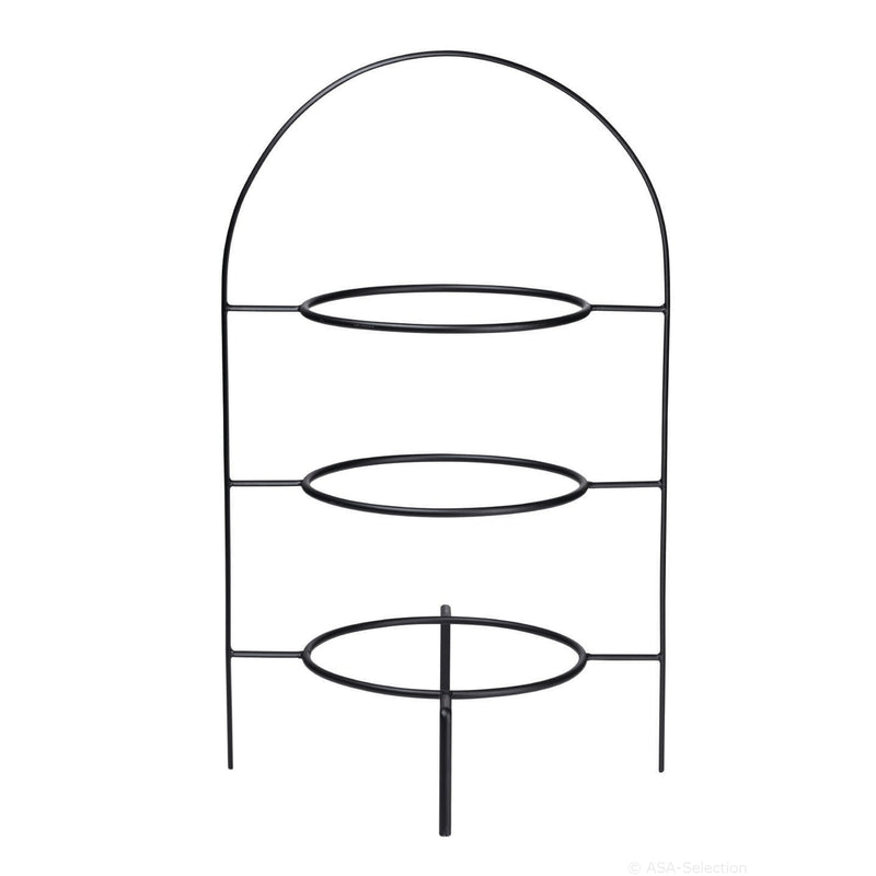 Etagere 3-stufig für Essteller, schwarz