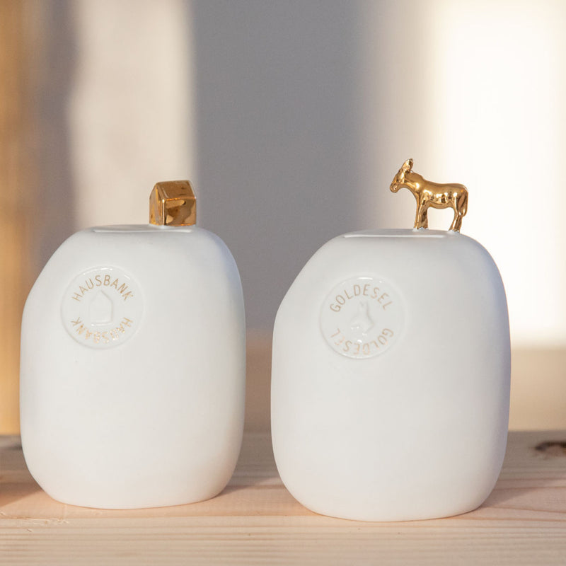 Schotterstein Goldesel 8x8,5x13cm