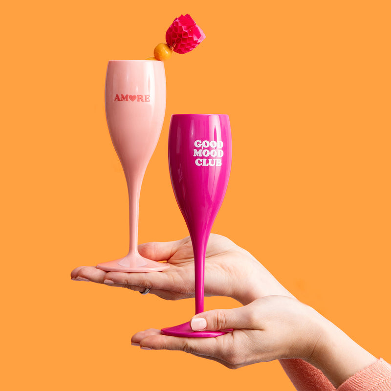 Glas 100ml mit Druck, CHEERS No. 1 GOOD MOOD CLUB