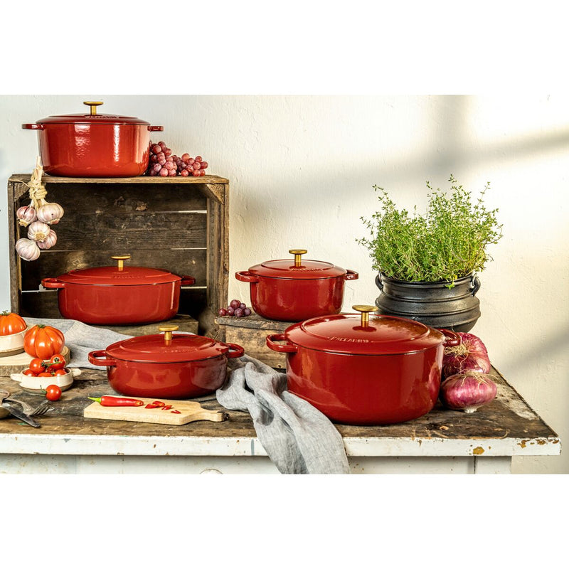 Bellamonte Cocotte 31 cm, oval, Rot, Gusseisen