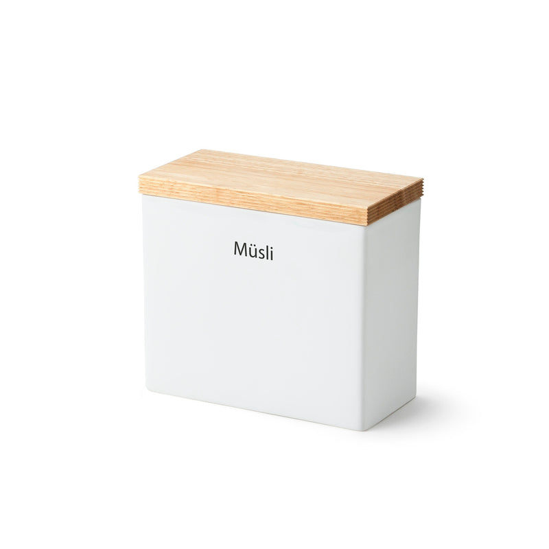 Vorratsdose Keramik, weiß 20x10x18,5 cm