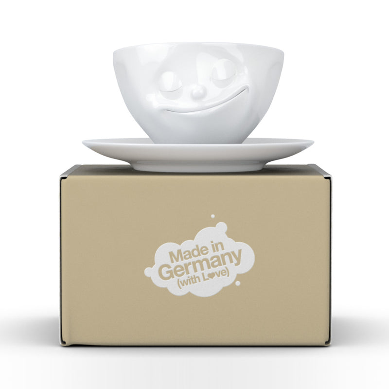 Kaffeetasse Glücklich weiß, 200 ml