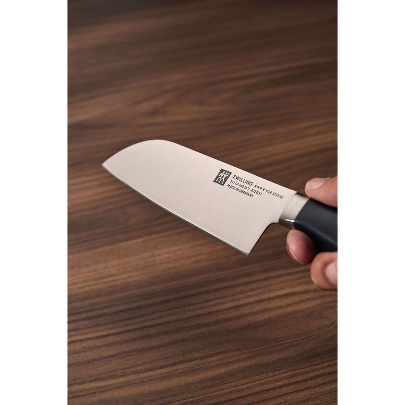 VIER STERNE Santokumesser 16 cm, Glattschliff