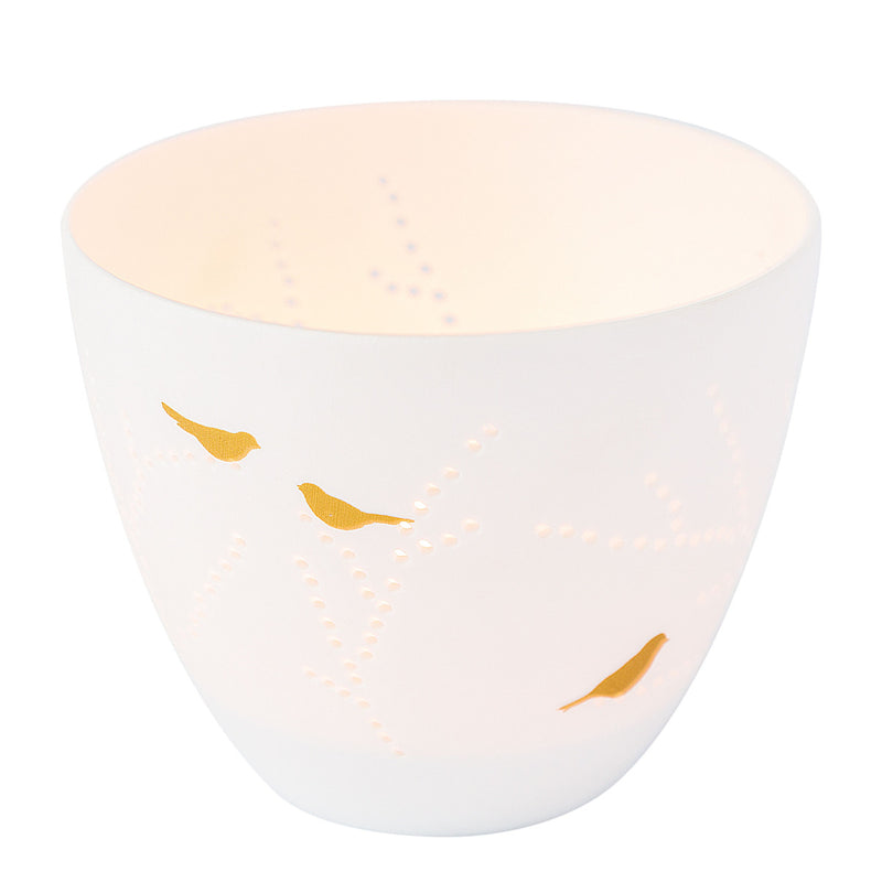 Poesielicht klein Vogel D.8cm, H.6,5cm