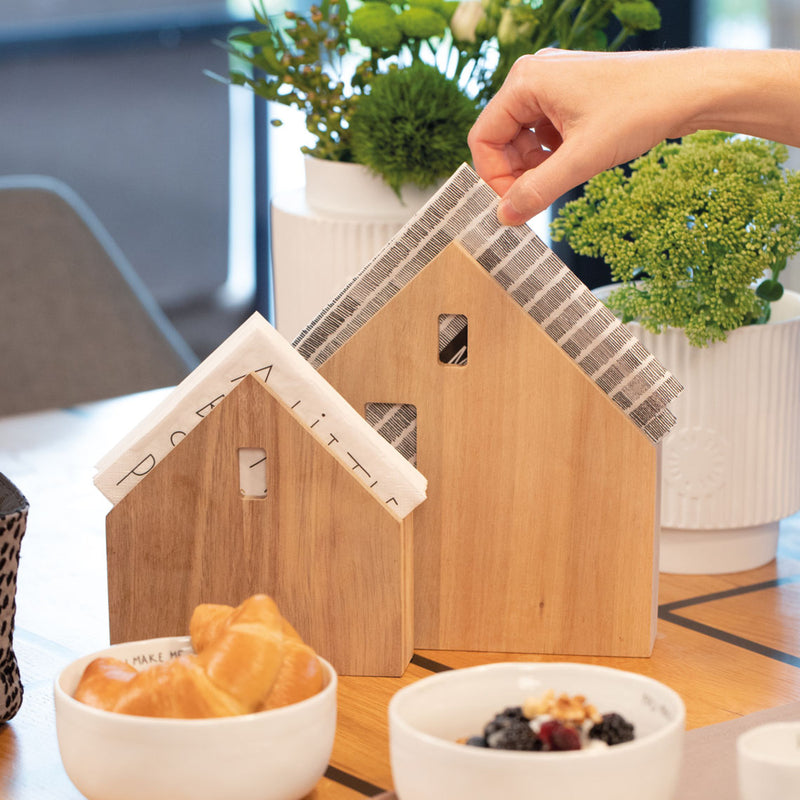 Serviettenhaus groß Akazie 22x21,5x4cm