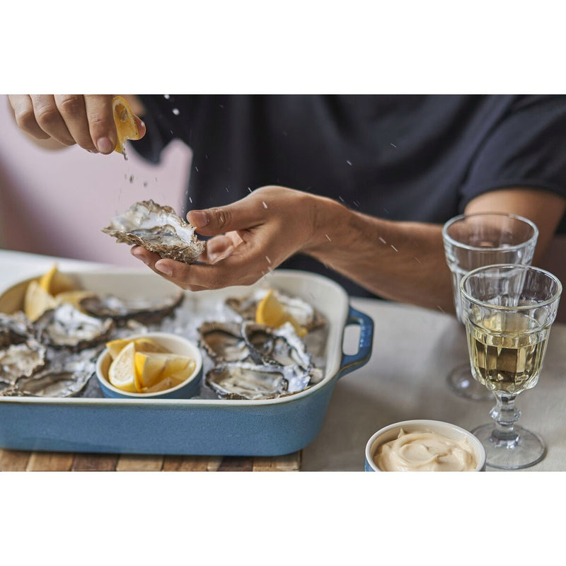 Ceramique Ofenformenset 3-tlg, rechteckig, Antik-Türkis, Keramik