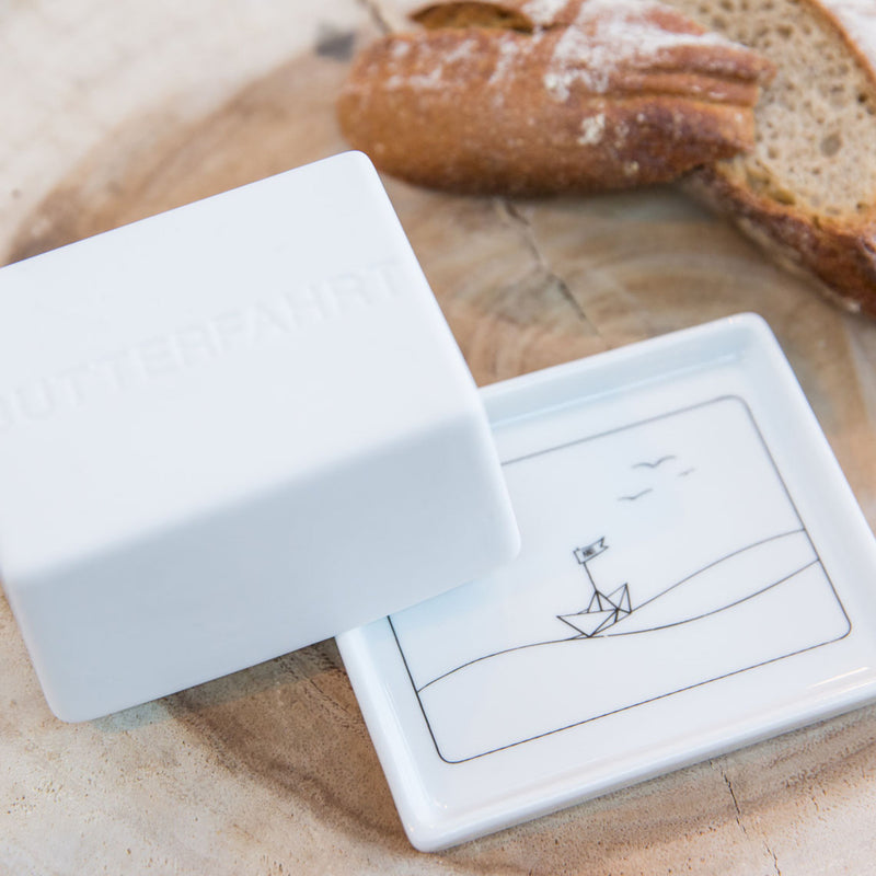 Butterdose 1/4 Butterfahrt 11x9,5x5,4cm