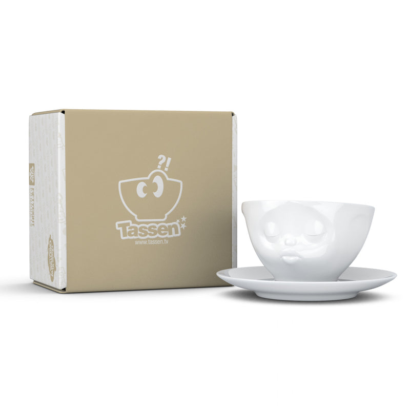Kaffeetasse Küssend weiß, 200 ml