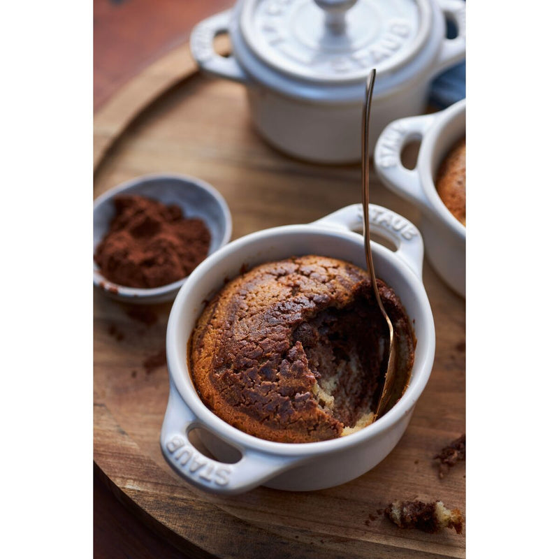 Ceramique Mini Cocotte 10 cm, rund, Elfenbein-Weiß, Keramik