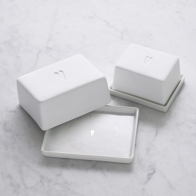 Guten Appetit Butterdose Herz 14,5x5,5x11,5cm