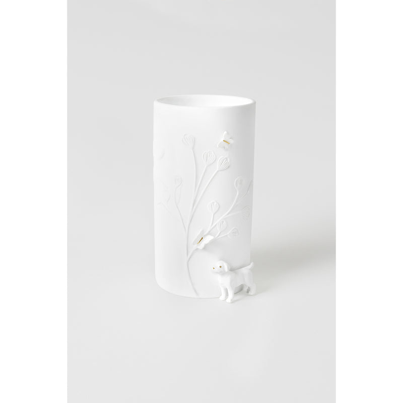 Vase Hund stehend D.9cm H.17cm