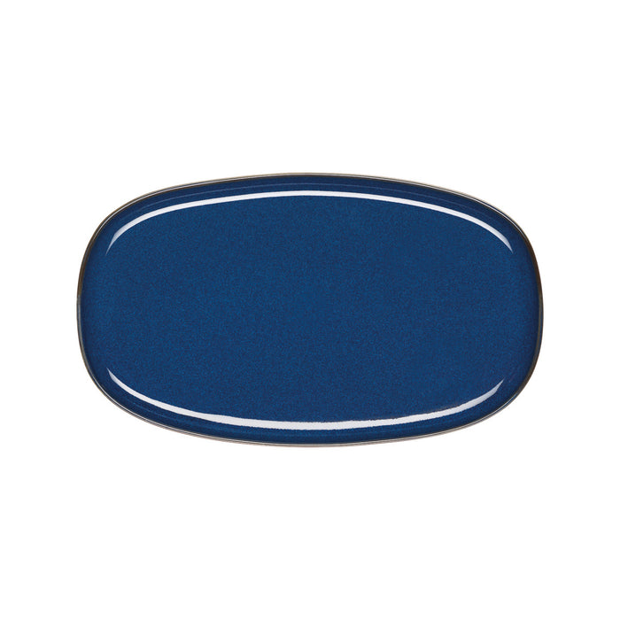 Platte, oval, midnight blue