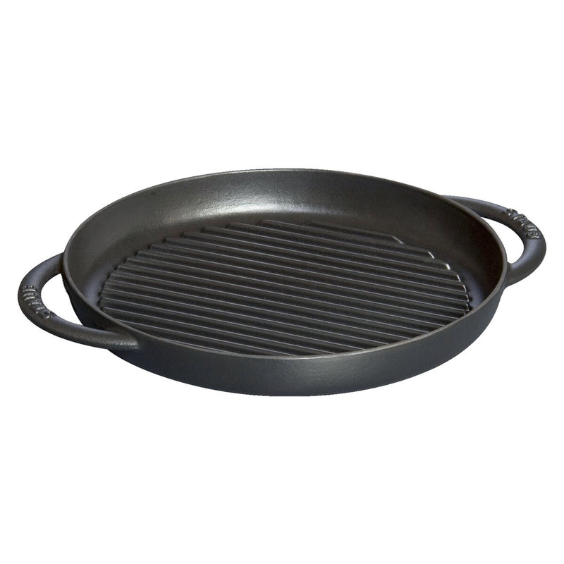 Grill Pans Pure Grill 26 cm, rund, Schwarz, Gusseisen