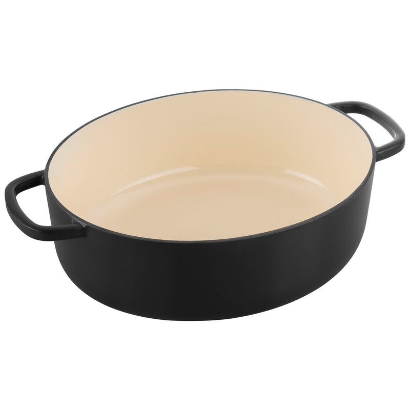 Bellamonte Cocotte 31 cm, oval, Schwarz, Gusseisen