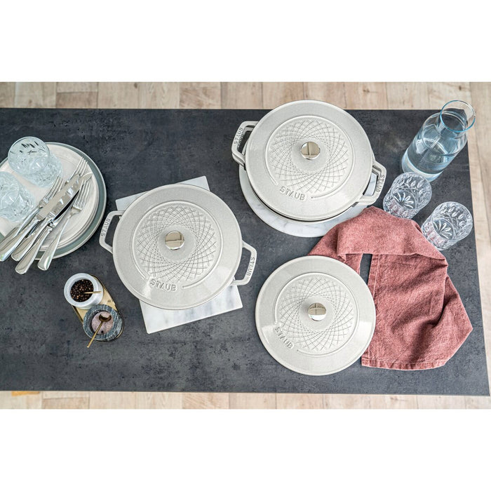 La Cocotte Cocotte 24 cm, rund, Weisser Trüffel, Gusseisen