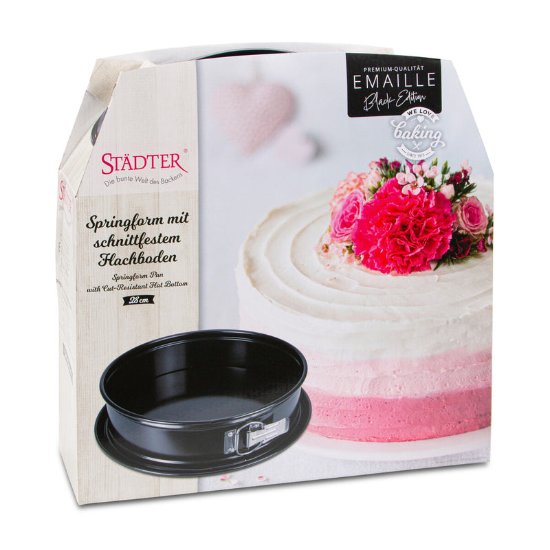 Springform EMAILLE ø 28 cm / H 7 cm Schwarz mit Fl