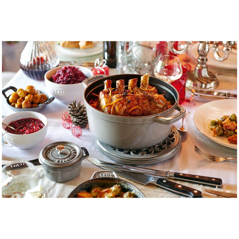 La Cocotte Cocotte 24 cm, rund, Graphit-Grau, Gusseisen