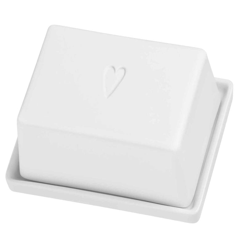 Guten Appetit 1/4 Butterdose Herz 11x9,5x5,4cm