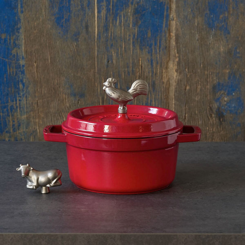 La Cocotte Cocotte 28 cm, rund, Kirsch-Rot, Gusseisen