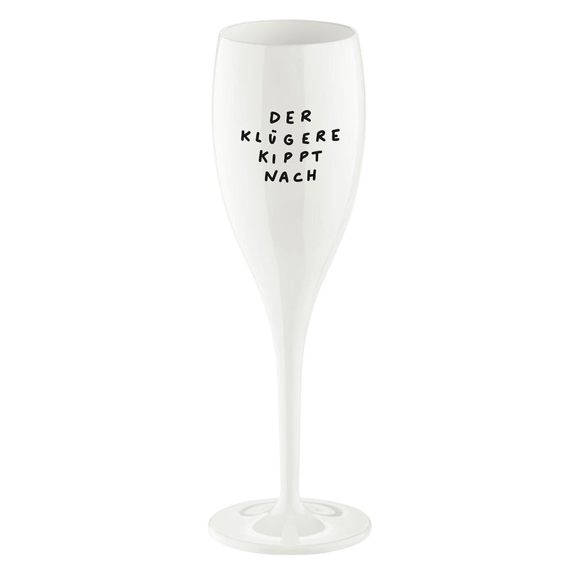 Glas 100ml mit Druck, CHEERS No. 1 DER KLÜGERE KIPPT NACH