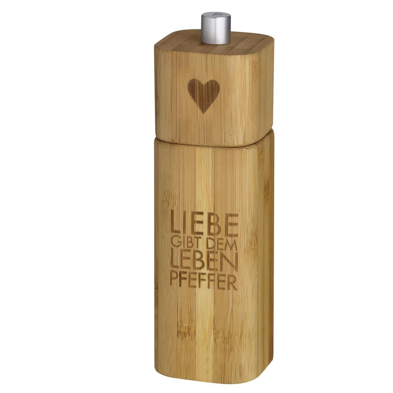 Pfeffermühle Liebe gibt dem Leben Pfeffer H.15cm
