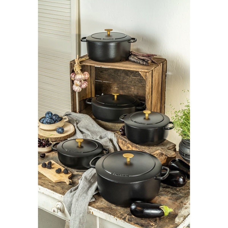 Bellamonte Cocotte 31 cm, oval, Schwarz, Gusseisen