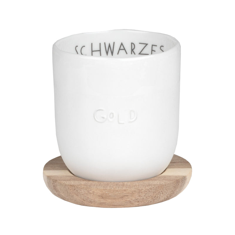 Guten Morgen kleiner Becher schwarzes Gold 100ml