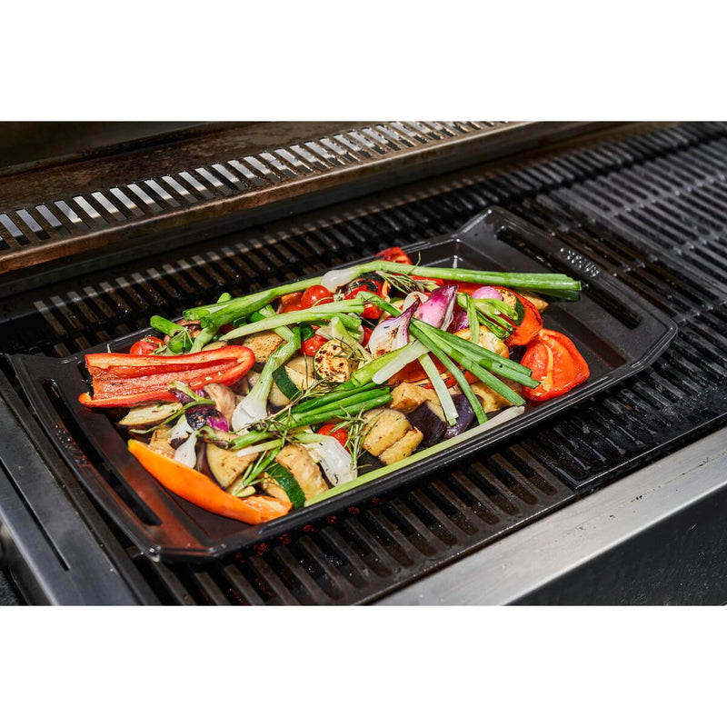 Pans Plancha 38 cm, rechteckig, Schwarz, Gusseisen