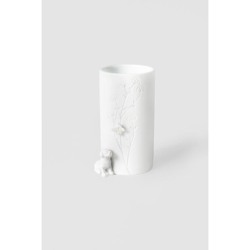 Vase Hund sitzend D.7cm H.13cm