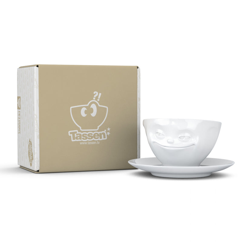 Kaffeetasse Grinsend weiß, 200 ml