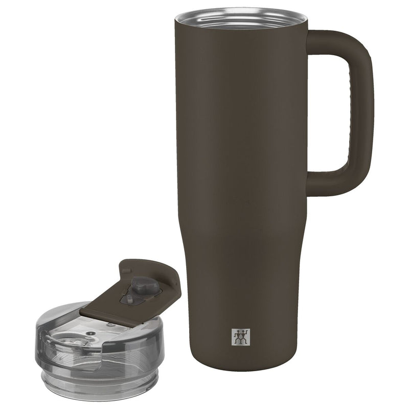 Thermo Plus Thermobecher mit Strohhalm, 900 ml, Edelstahl, Chocolate