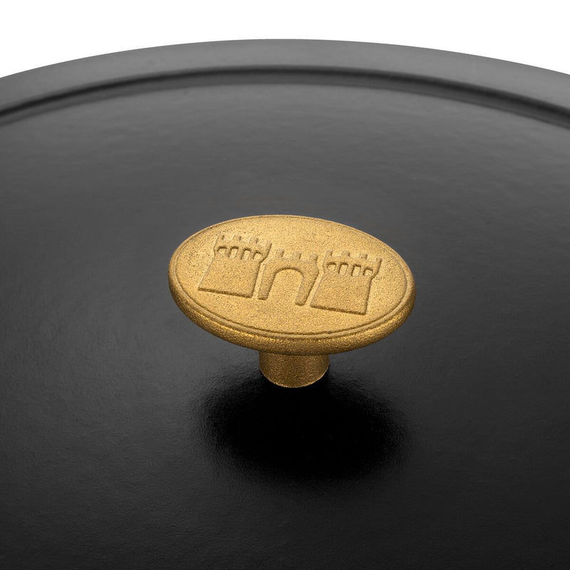 Bellamonte Cocotte 33 cm, oval, Schwarz, Gusseisen