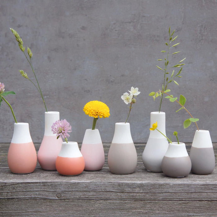 Mini Pastellvasen 4er Set pudertöne D.4cm, H.4,5-8cm