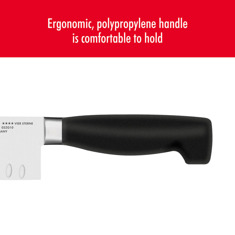 **** VIER STERNE Santoku mit Kullen 18 cm, Kullenschliff