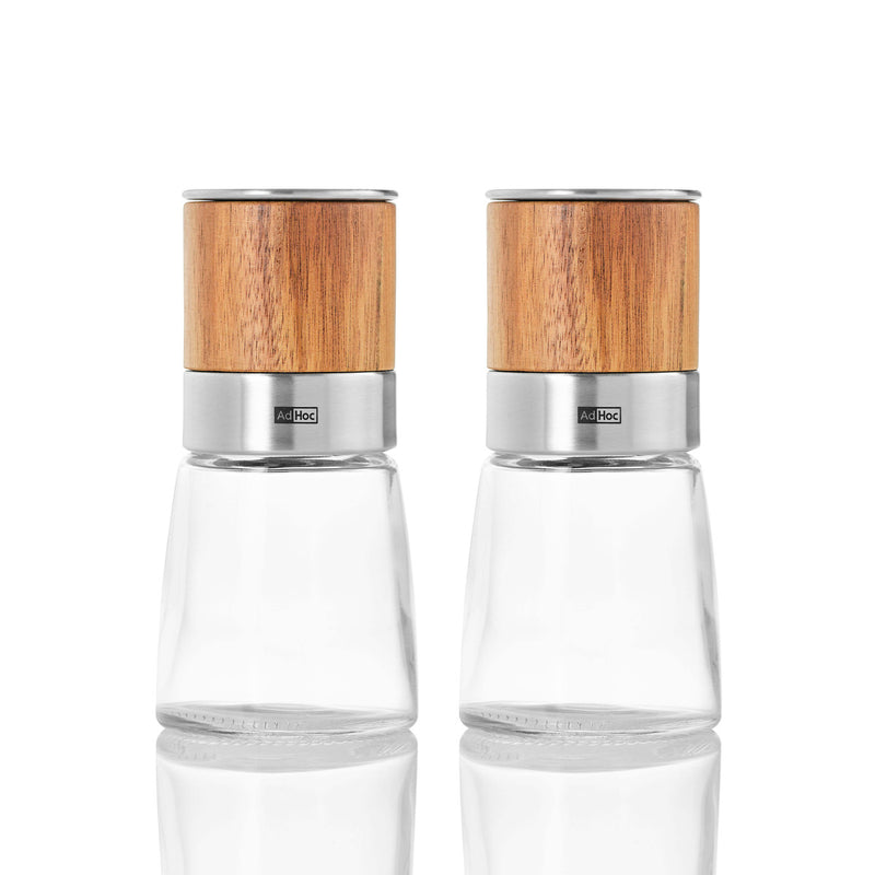Set Pfeffer- und Salzmühle Akasia, Ceramic Mahlwerk CeraCut®, Akazienholz/Edelstahl/Glas, D: 6,5 cm,